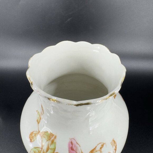 Antique Imperial Porcelain Warranted Vase Vessel Painted Flower Pattern Vintage - Picture 11 of 14